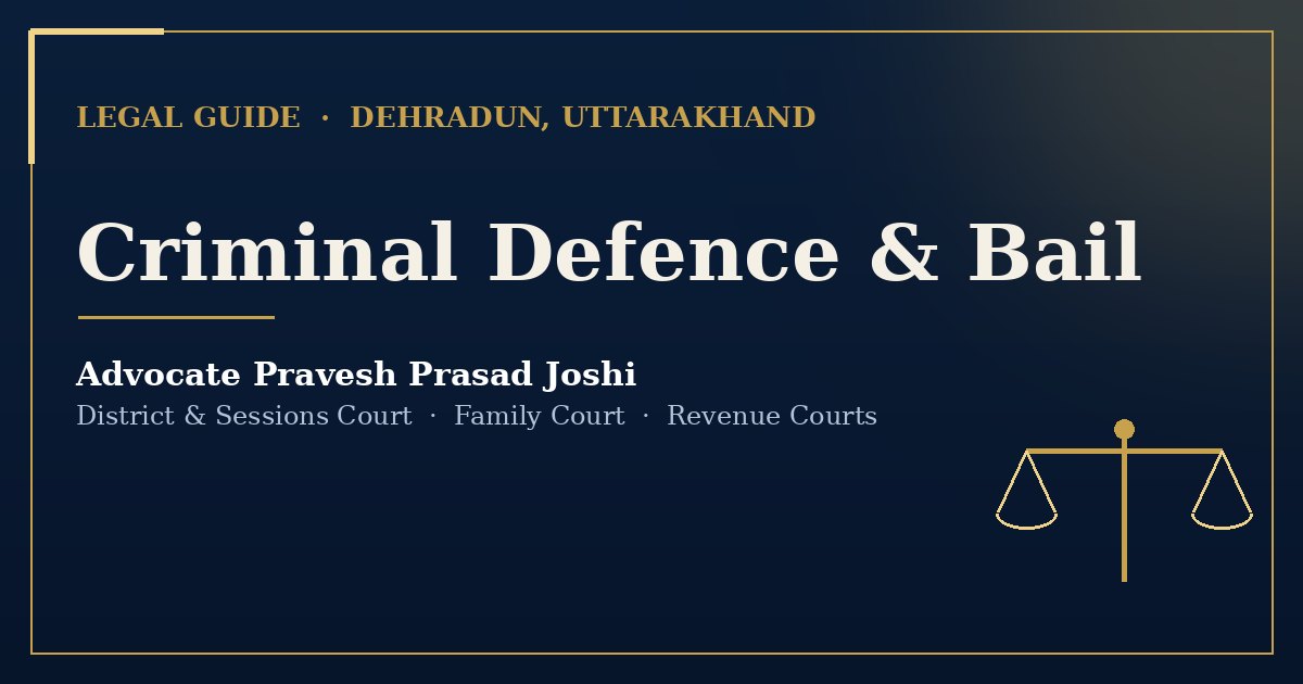Cheque bounce cases under Section 138 — Advocate Pravesh Prasad Joshi, Dehradun